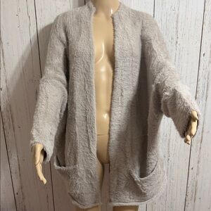 Anthropologie Flawless Oversized Lavender Open-Front Sweater XS